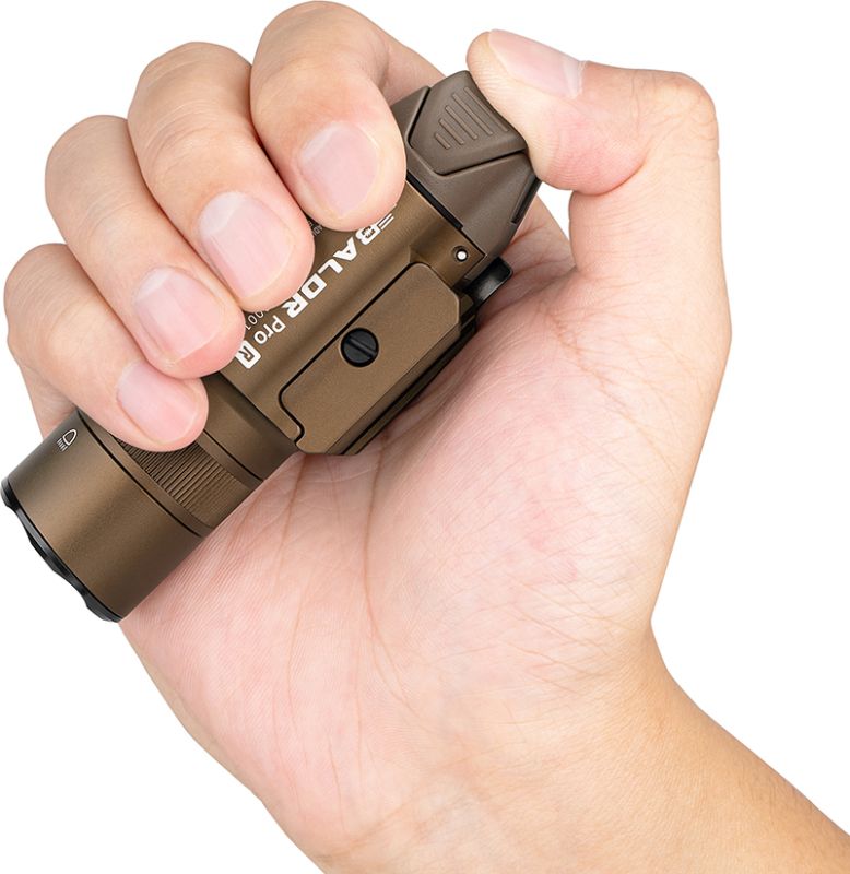 OLIGHT Svietidlo na zbraň BALDR PRO R 1350 lm zelený laser - desert tan (OL721)