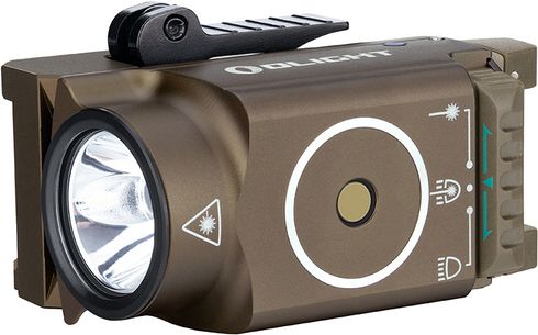 OLIGHT Svietidlo na zbraň Baldr Mini 600 lm desert - zelený laser (OL590)