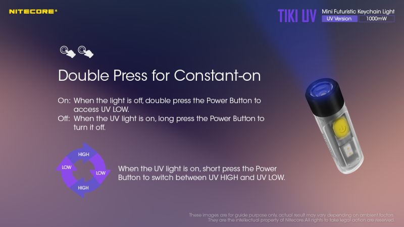 NITECORE Svietidlo TIKY UV -  transparent (NC-TIKI-UV)