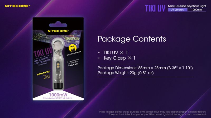 NITECORE Svietidlo TIKY UV -  transparent (NC-TIKI-UV)