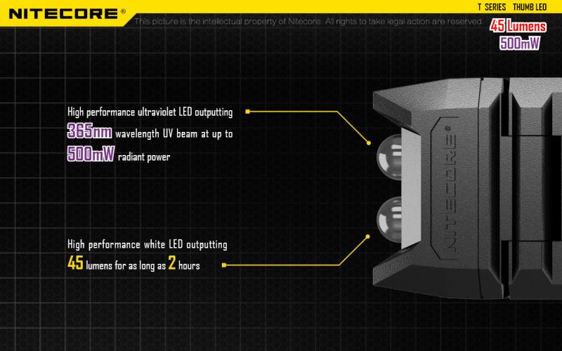 NITECORE Svietidlo THUMB LEO - black (NC-THUMB-LEO)