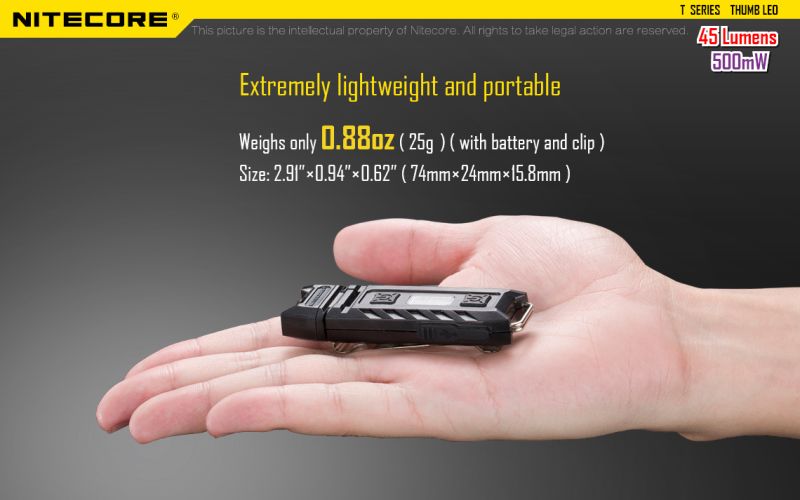 NITECORE Svietidlo THUMB LEO - black (NC-THUMB-LEO)