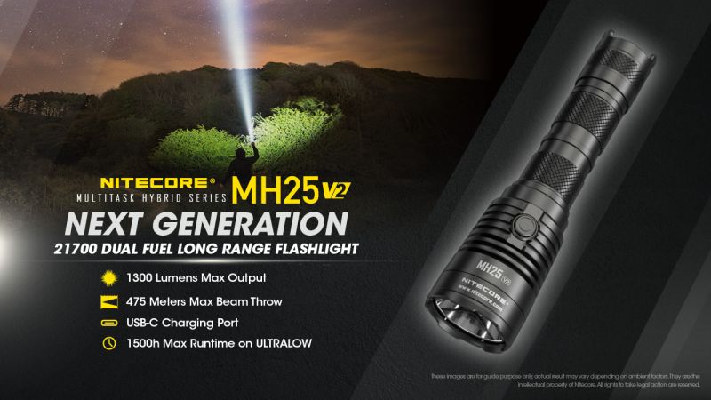 NITECORE Svietidlo MH25V2 - black (NC-MH25V2)