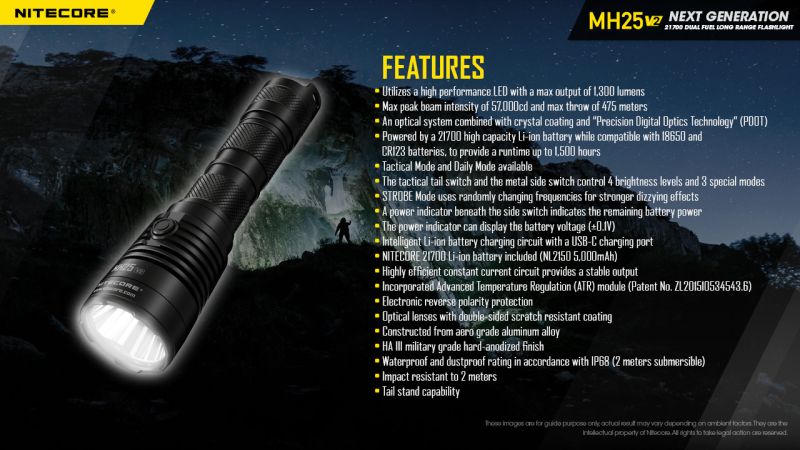 NITECORE Svietidlo MH25V2 - black (NC-MH25V2)