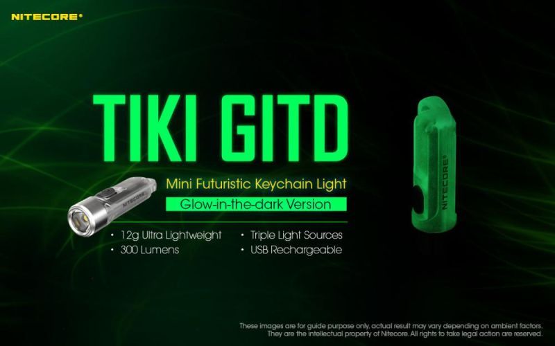 NITECORE Svietidlo TIKI GITD USB-C - green (NC-TIKI-GITD V2)