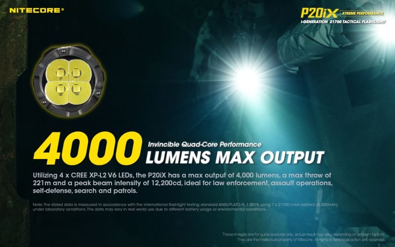 NITECORE Svietidlo P20iX - čierne (P20iX)