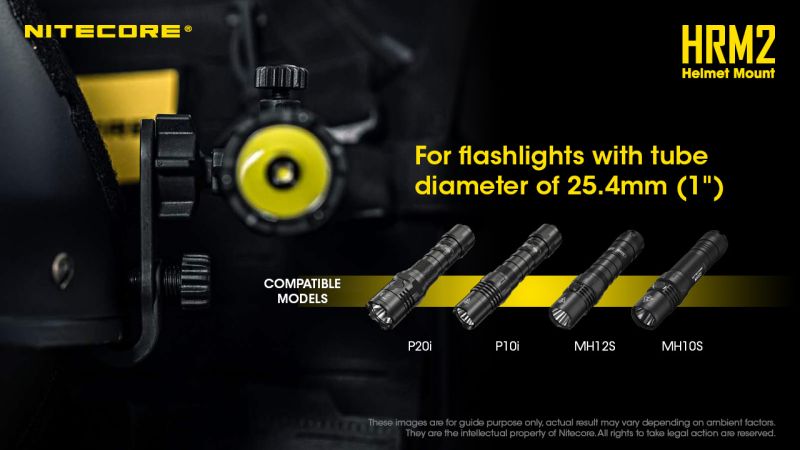 NITECORE Montáž na prilbu HRM2 - black (NCx-HRM2)