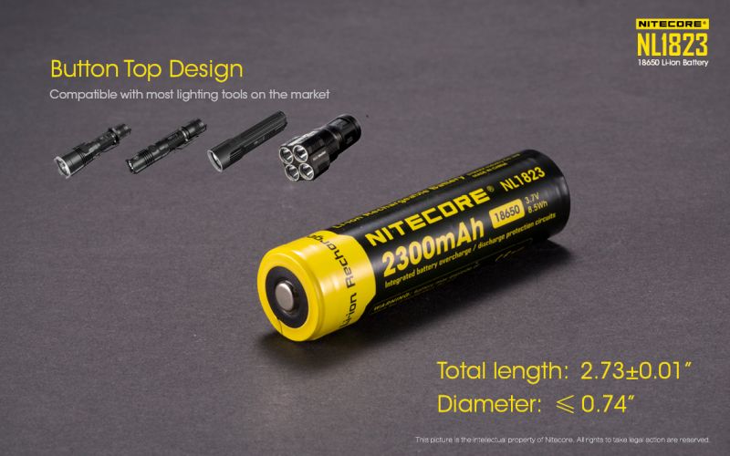 NITECORE Li-Ion akumulátor 18650 nabíjateľná 2300mAh (NL1823)