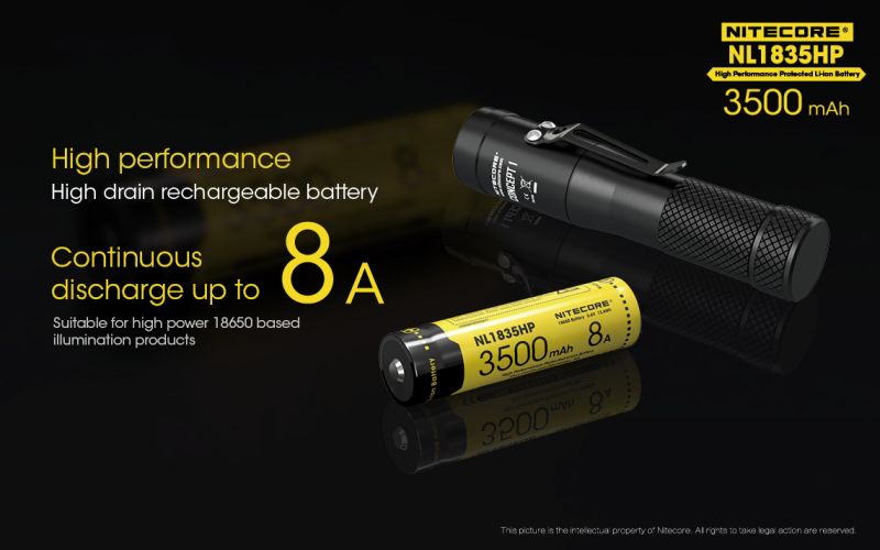 NITECORE Li-Ion akumulátor 18650 nabíjateľná 3500mAh 8A High Power (NL1835HP)