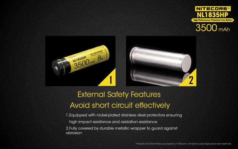 NITECORE Li-Ion akumulátor 18650 nabíjateľná 3500mAh 8A High Power (NL1835HP)