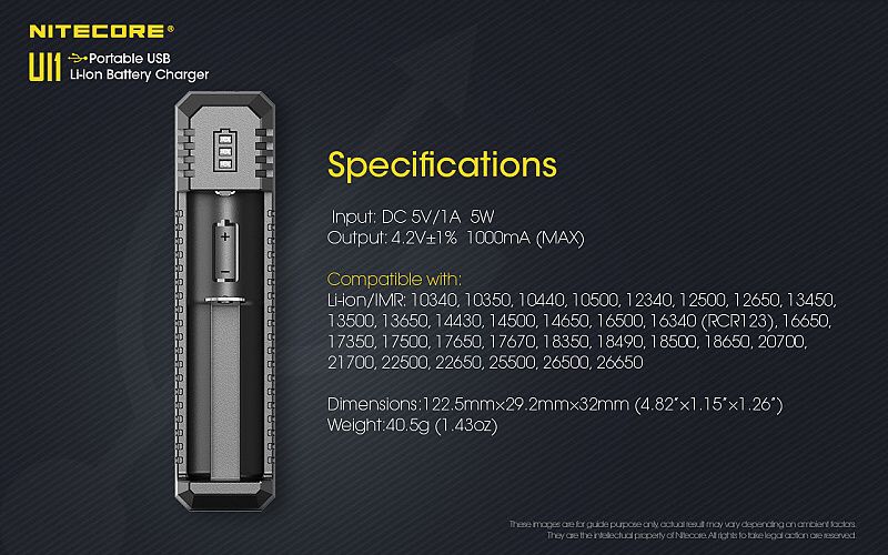 NITECORE Nabíjačka UI1 - USB (NCx-UI1)