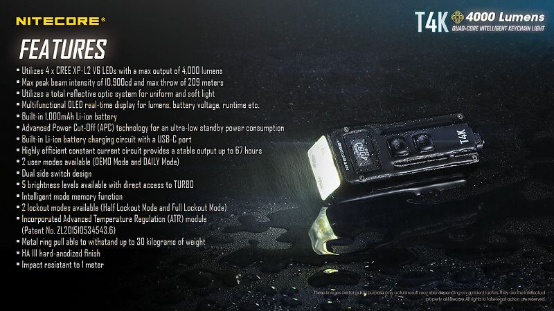 NITECORE Svietidlo T4K - čierne (NC-T4K)