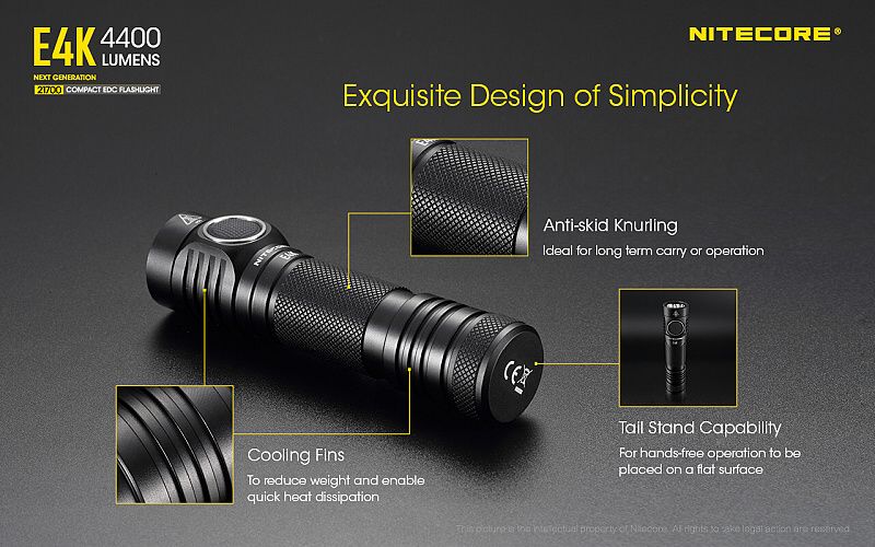 NITECORE Svietidlo E4K - čierne (NC-E4K)