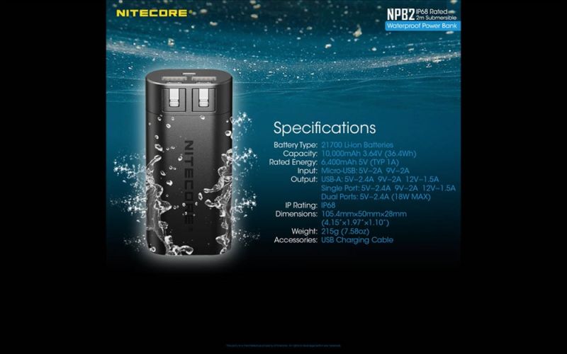 NITECORE Nabíjačka PowerBank NPB2 Waterproof (NCxb-NPB2)