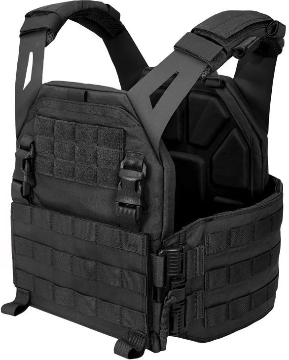 WARRIOR Laser Cut LPC with Detachable 5.56 Panel V1 - black (W-LC-LPC-V1-DFP-TB-556-BLK)