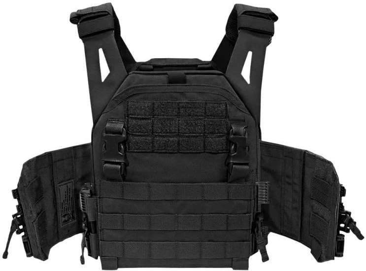 WARRIOR Laser Cut LPC with Detachable 5.56 Panel V1 - black (W-LC-LPC-V1-DFP-TB-556-BLK)