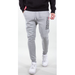 ALPHA INDUSTRIES Dlhé nohavice teplákové Block-Logo Jogger - grey heather (118361/17)