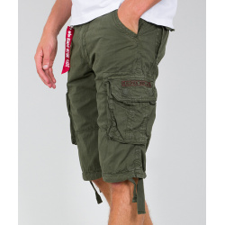 ALPHA INDUSTRIES Krátke nohavice Jet Short - dark olive (191200/142)