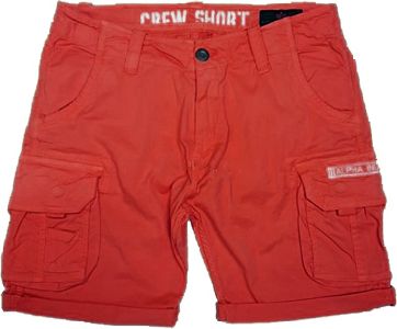 ALPHA INDUSTRIES Krátke nohavice Crew - RBF red (176203/523)