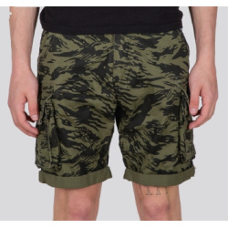 ALPHA INDUSTRIES Krátke nohavice Crew Short Camo - brushstroke green (196201/634)