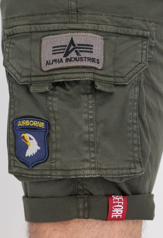 ALPHA INDUSTRIES Krátke nohavice Crew Patch - greyblack (186209/136)