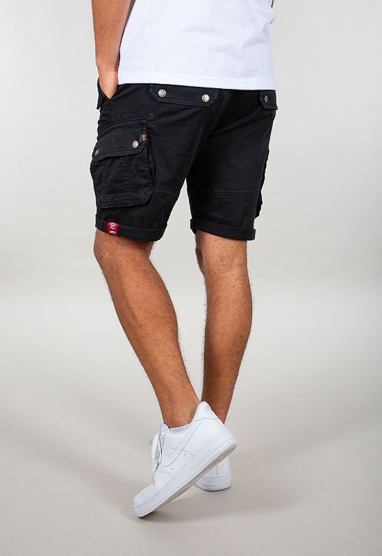 ALPHA INDUSTRIES Krátke nohavice Combat Short - čierne (116210/03)