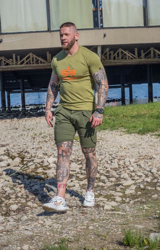 ALPHA INDUSTRIES Krátke nohavice Combat Short - dark olive (116210/142)