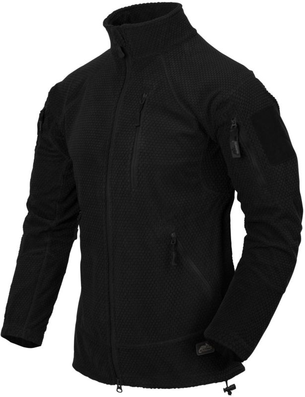 HELIKON Bunda Alpha Tactical Grid fleece - čierna (BL-ALT-FG-01)