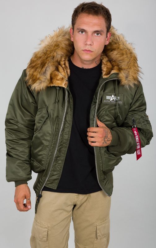 ALPHA INDUSTRIES Bunda 45p Hooded Custom - tmavo zelená (113145/257)