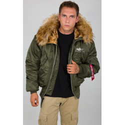 ALPHA INDUSTRIES Bunda 45p Hooded Custom - tmavo zelená (113145/257)