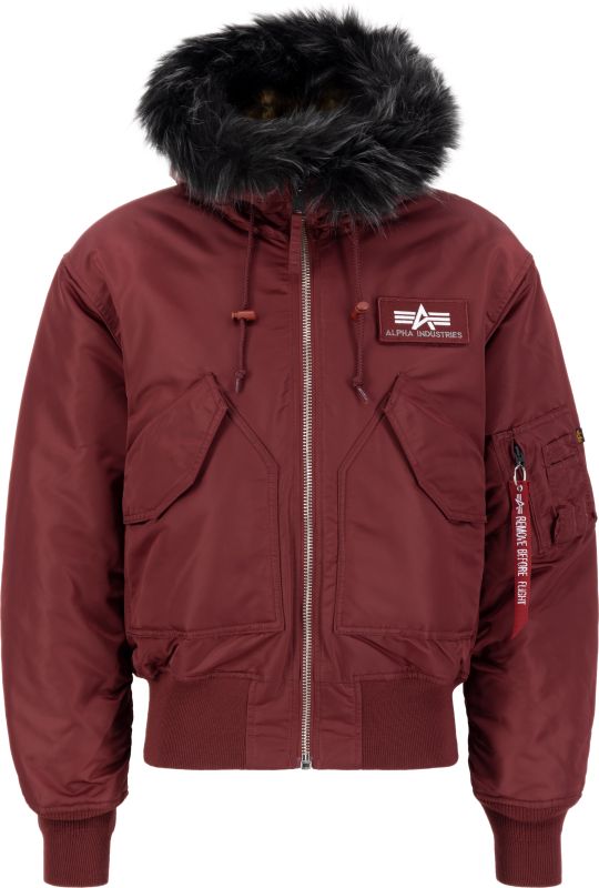 ALPHA INDUSTRIES Bunda 45p Hooded Custom - burgundy (113145/184)