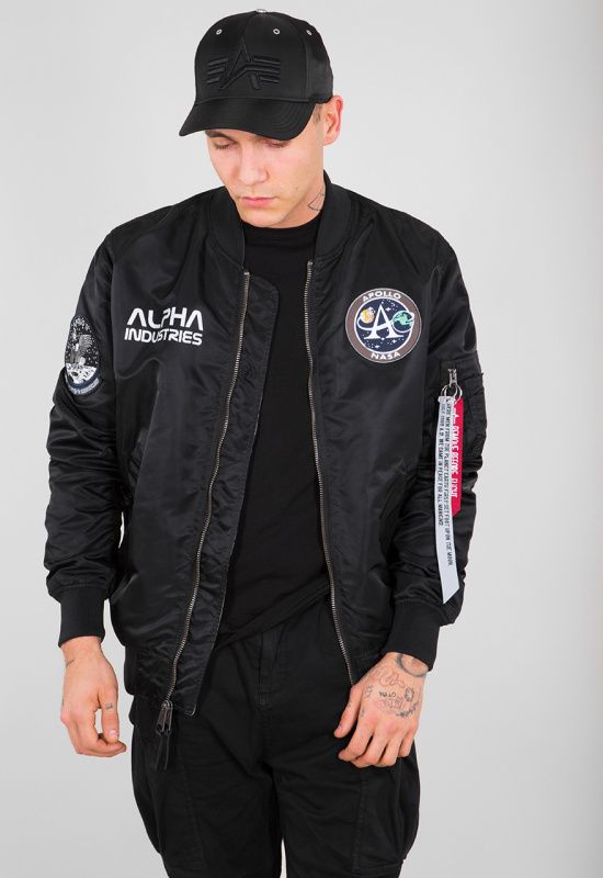 ALPHA INDUSTRIES Bunda MA-1 Moon Landing Rev - čierna (196125/03)