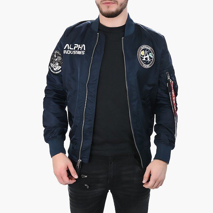 ALPHA INDUSTRIES Bunda MA-1 Moon Landing Rev - modrá (196125/07)