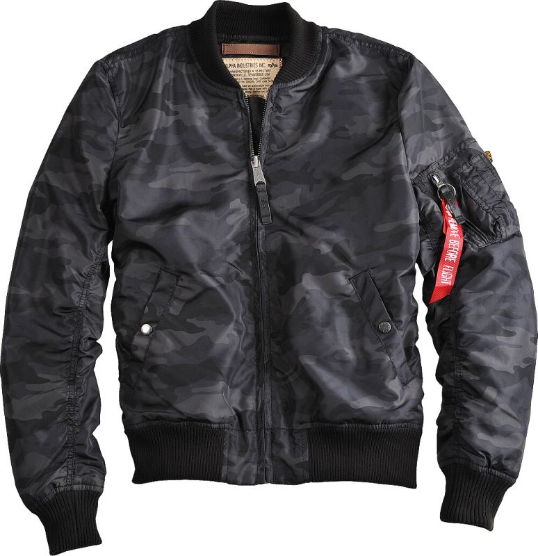 ALPHA INDUSTRIES Bunda MA-1 TT - black camo (191103/125)