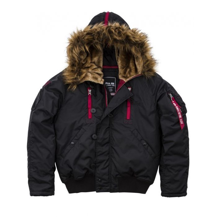 ALPHA INDUSTRIES Bunda PPS N2B - čierna/červená (133147/94)