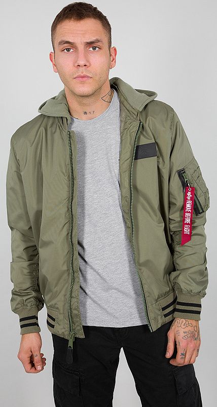 ALPHA INDUSTRIES Bunda MA-1 TT Hood Defense - olivová (126108/11)