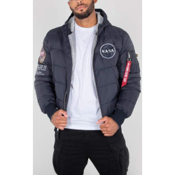 ALPHA INDUSTRIES Bunda Hooded Puffer Apollo 11 - modrá (188142/07)