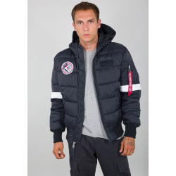 ALPHA INDUSTRIES Bunda Hooded Puffer FD NASA - modrá (198121/07)