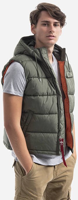 ALPHA INDUSTRIES Vesta Hooded Puffer Vest FD - sage green (118110/01)