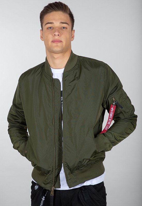 ALPHA INDUSTRIES Bunda MA-1 TT - tmavo zelená (191103/257)