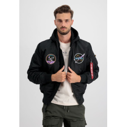 ALPHA INDUSTRIES Bunda MA-1 VF Hood Dark Side - čierna (108108/03)