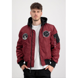 ALPHA INDUSTRIES Bunda MA-1 VF Hood Dark Side - burgundy (108108/184)