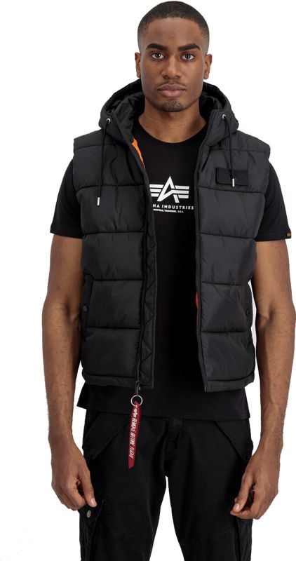 ALPHA INDUSTRIES Bunda Hooded Puffer Vest FD - čierna (118110/03)