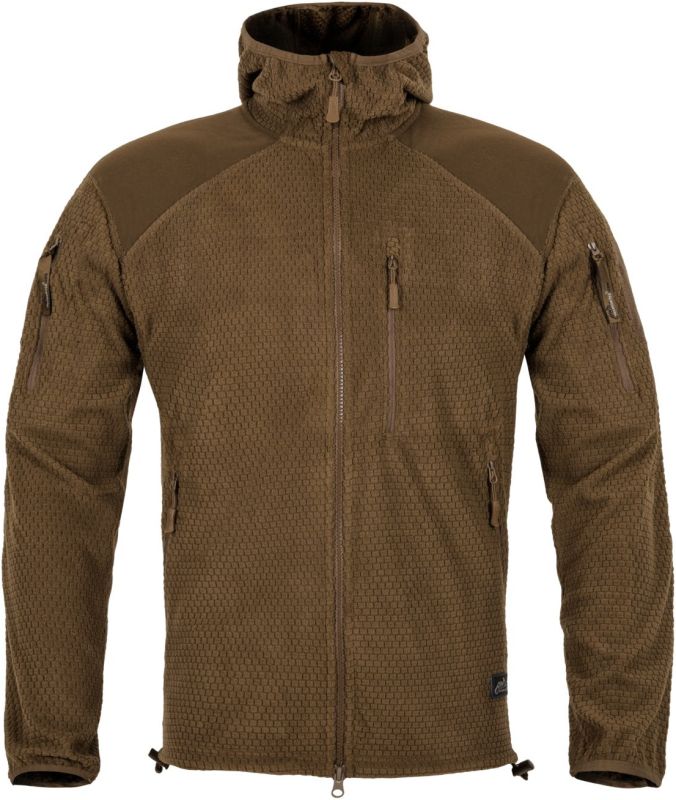 HELIKON Bunda ALPHA s kapucňou fleece - čierna (BL-ALH-FG-01)