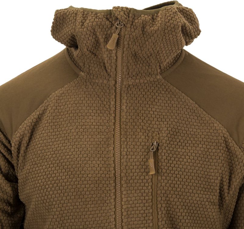 HELIKON Bunda ALPHA s kapucňou fleece - čierna (BL-ALH-FG-01)