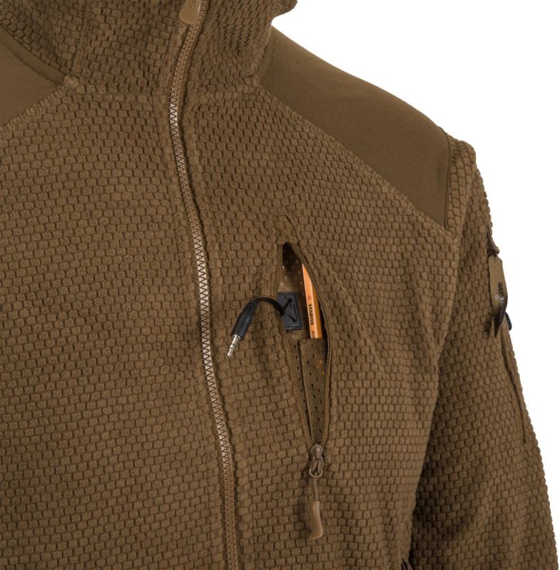 HELIKON Bunda ALPHA s kapucňou fleece - čierna (BL-ALH-FG-01)