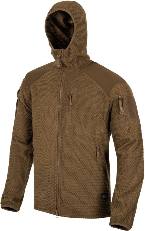 HELIKON Bunda ALPHA s kapucňou fleece - olivová (BL-ALH-FG-02)