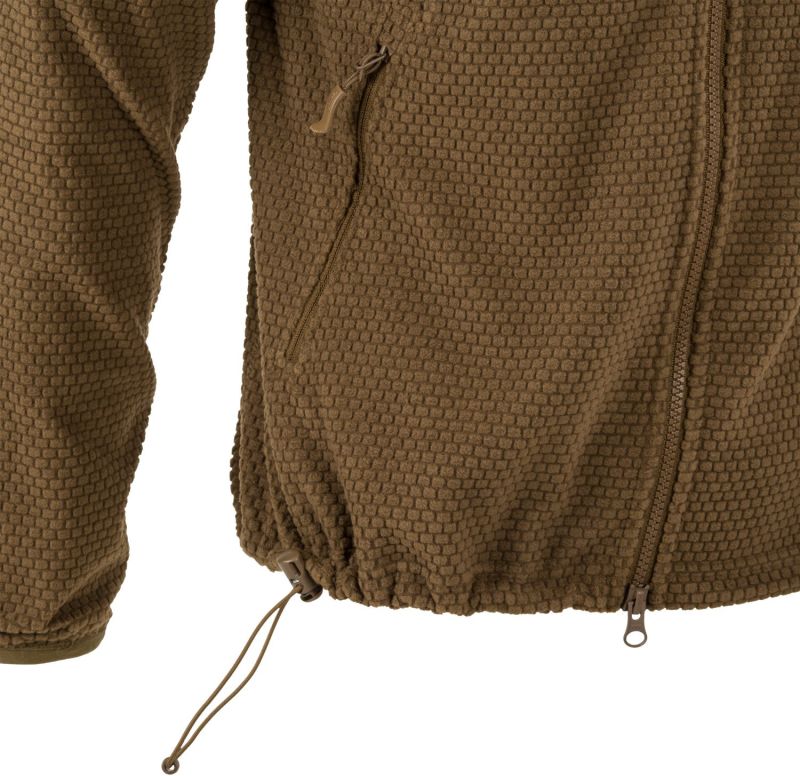 HELIKON Bunda ALPHA s kapucňou fleece - olivová (BL-ALH-FG-02)