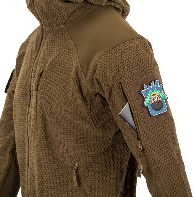 HELIKON Bunda ALPHA s kapucňou fleece - coyote (BL-ALH-FG-11)