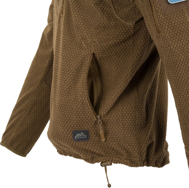 HELIKON Bunda ALPHA s kapucňou fleece - coyote (BL-ALH-FG-11)